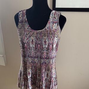 White House Black Market Paisley Tank Top